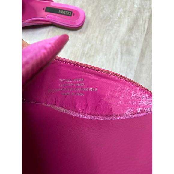Deltan Pink Jeweled Rhinestone Velvet Mules Size 6 - Picture 2 of 5